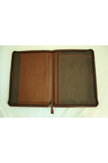 Папка тонкая на молнии (верх с карманом)