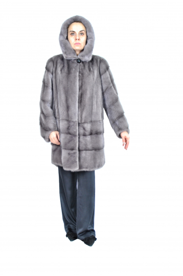 Норковая шуба, цвет лаванда, махагон, пудра, серый, черный, Москвичка с капюшоном  Норковая шуба, цвет лаванда, махагон, пудра, серый, черный, Москвичка с капюшоном