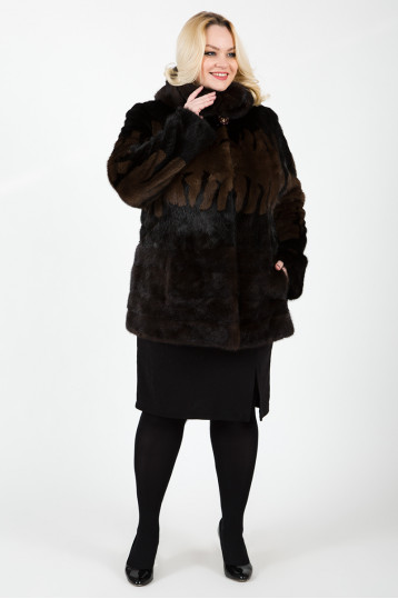 Норковая автоледи с принтом