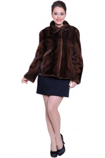 Стильная короткая шуба из норки Стильная короткая шуба из норки