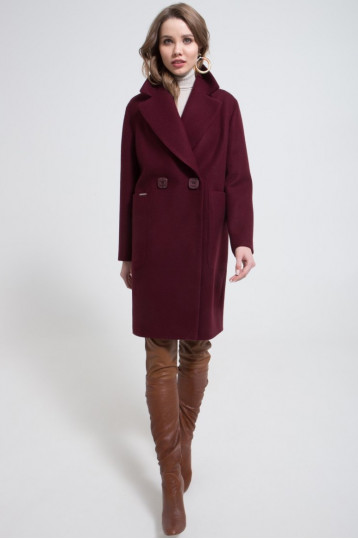Демисезонное пальто цвета вина Демисезонное пальто цвета вина
