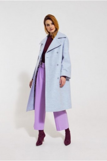 Демисезонное пальто голубого цвета Демисезонное пальто голубого цвета