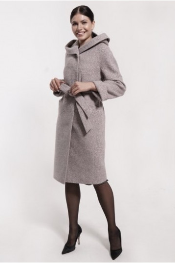 Демисезонное твидовое пальто черно-розового цвета Демисезонное твидовое пальто черно-розового цвета