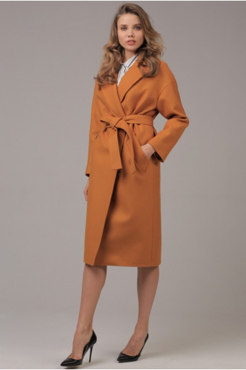 Демисезонное пальто цвета горчицы Демисезонное пальто цвета горчицы