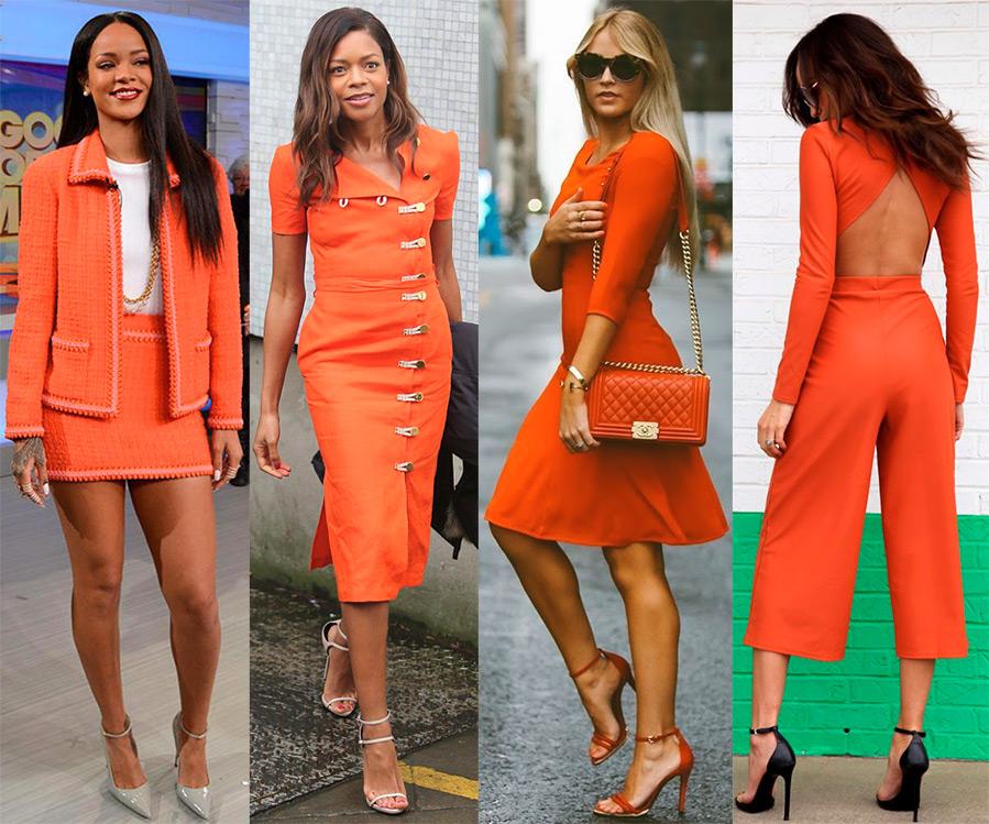 Оранжевый цвет в одежде